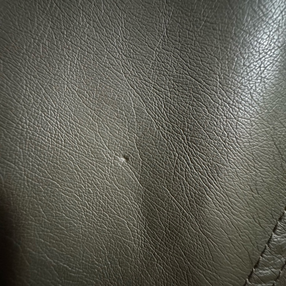 New York & Company Women's Olive Faux Leather Jacket - Picture 6 of 6